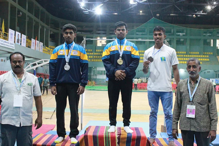 Outstanding Gymnast Nikhil Badiger Claims Double Silver at Dasara CM Cup 2023