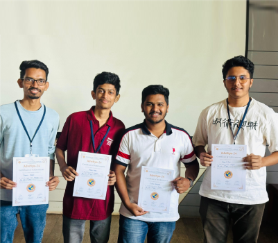5th Sem students won a challenge of a 24-hour Hackathon at KLE-IT, Hubli