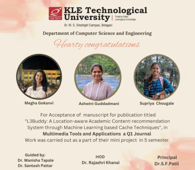 VII semester students’ manuscript accepted for publication